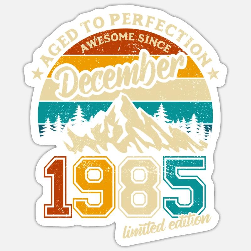 Limited Edition December 1985 Geburtstag Geschenk Sticker Größe S (10 x 10 cm)