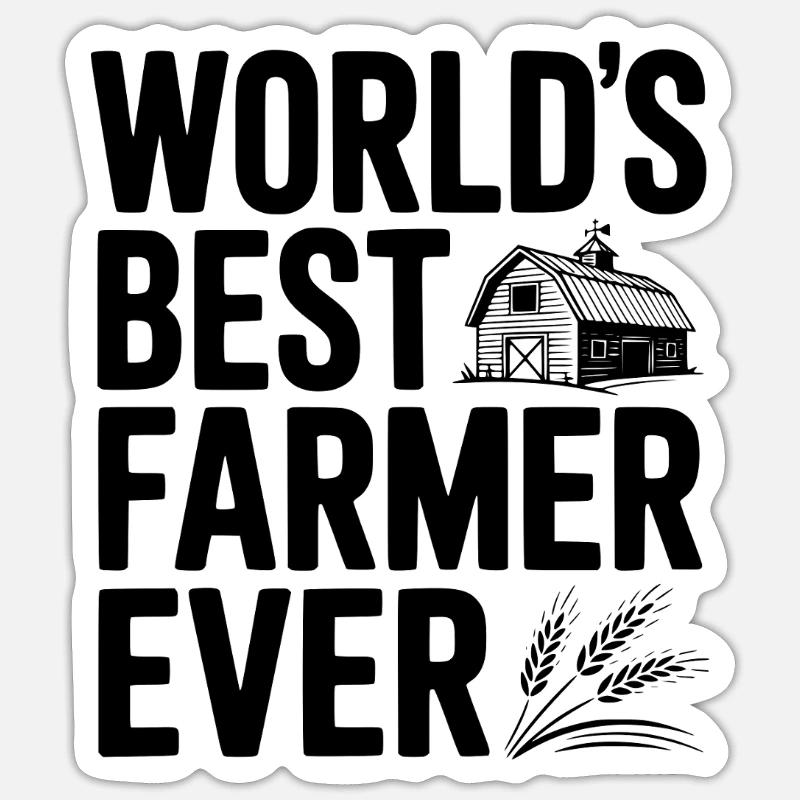 Der beste Bauer aller Zeiten - Sticker Größe S (10 x 10 cm) - Mattweiß