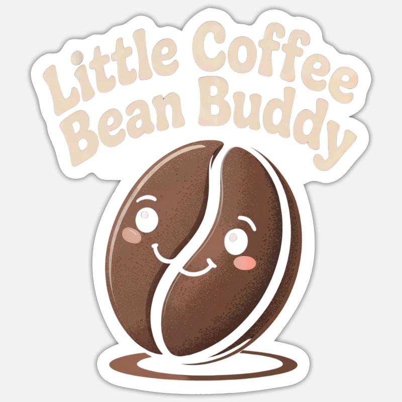 Coffee bean - Sticker size S (10 x 10 cm) - white matte
