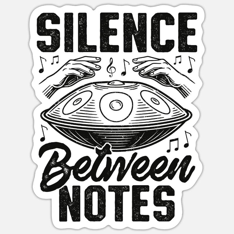 Silence Between Notes - Sticker Größe S (10 x 10 cm) - Mattweiß