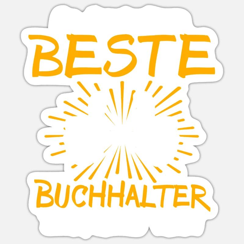 Buchhalter Geschenkidee Sticker Größe S (10 x 10 cm)