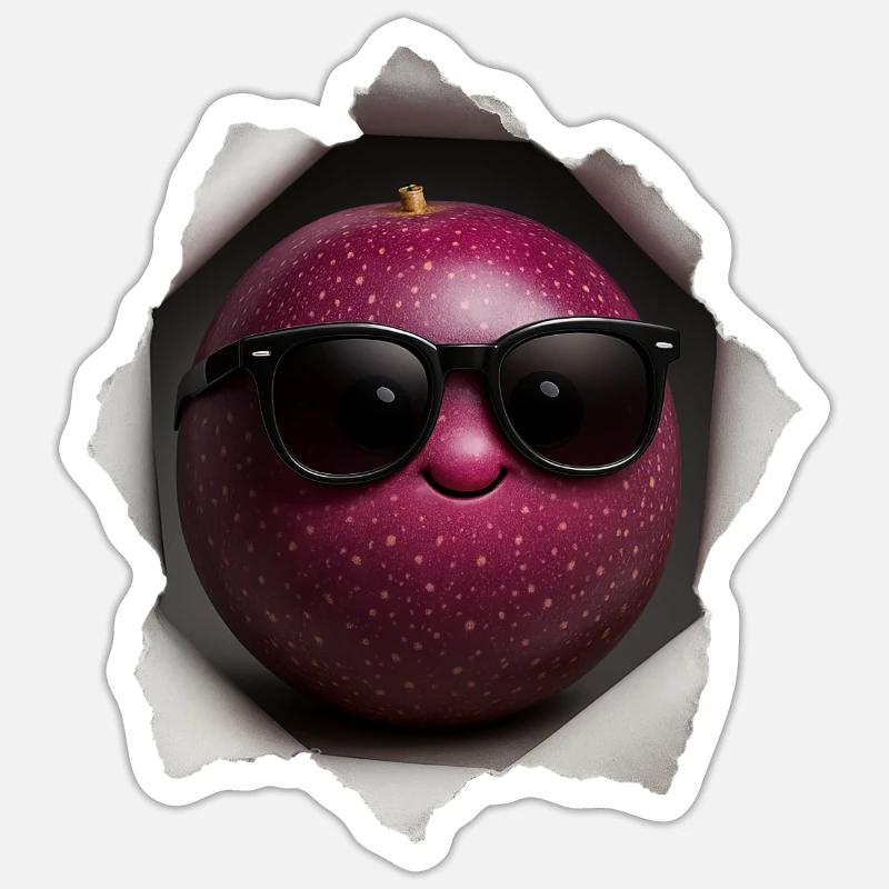 Passion fruit fruit - Sticker size S (10 x 10 cm) - white matte