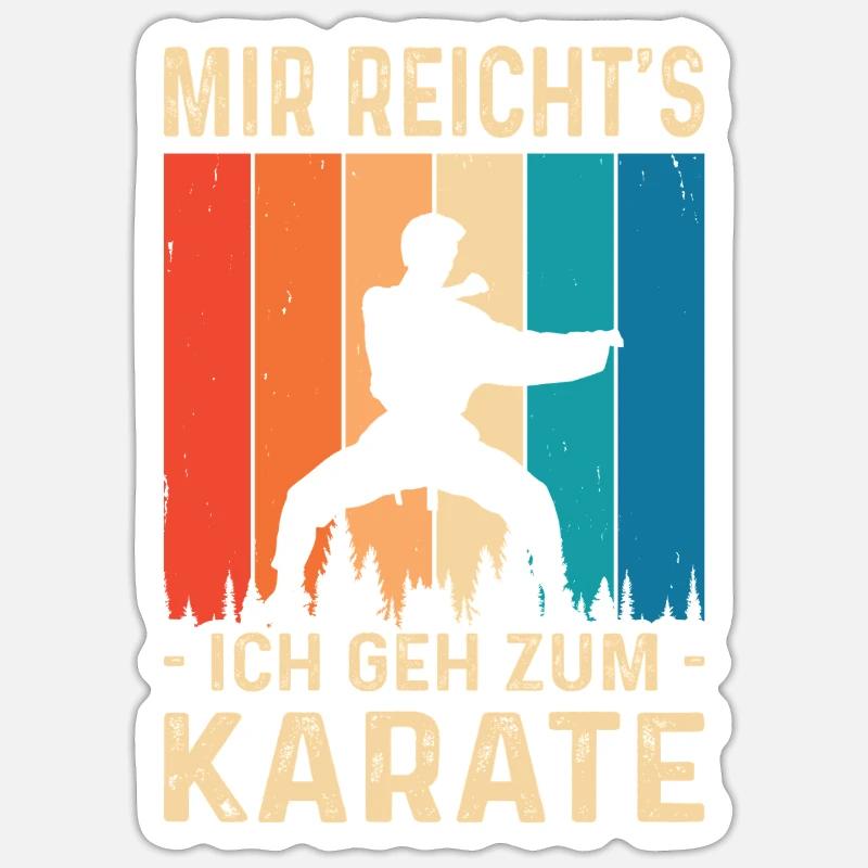 Karate Training Geschenke Karatetraining - Sticker Größe S (10 x 10 cm) - Mattweiß