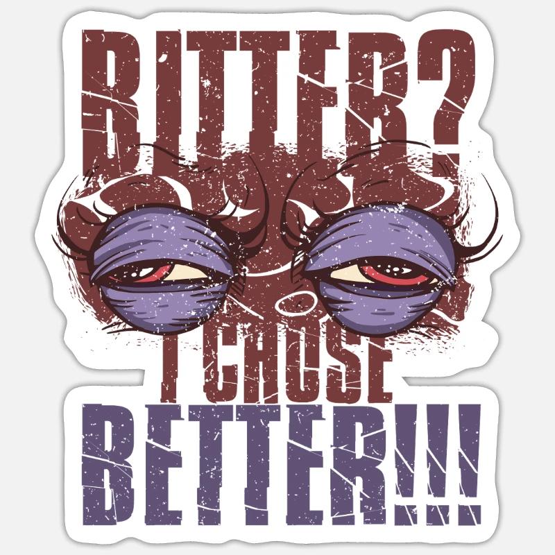 Coffee withdrawal decaffeinated ex-coffee drinker - Sticker size S (10 x 10 cm) - white matte