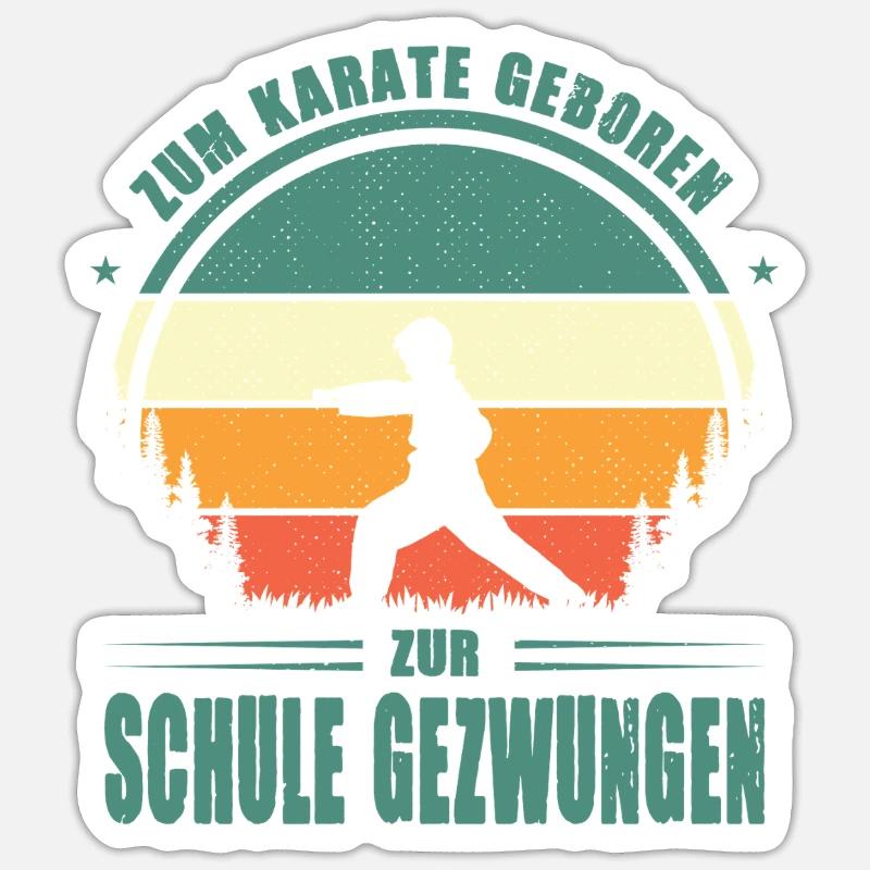 Karate Training Geschenke Karatetraining - Sticker Größe S (10 x 10 cm) - Mattweiß