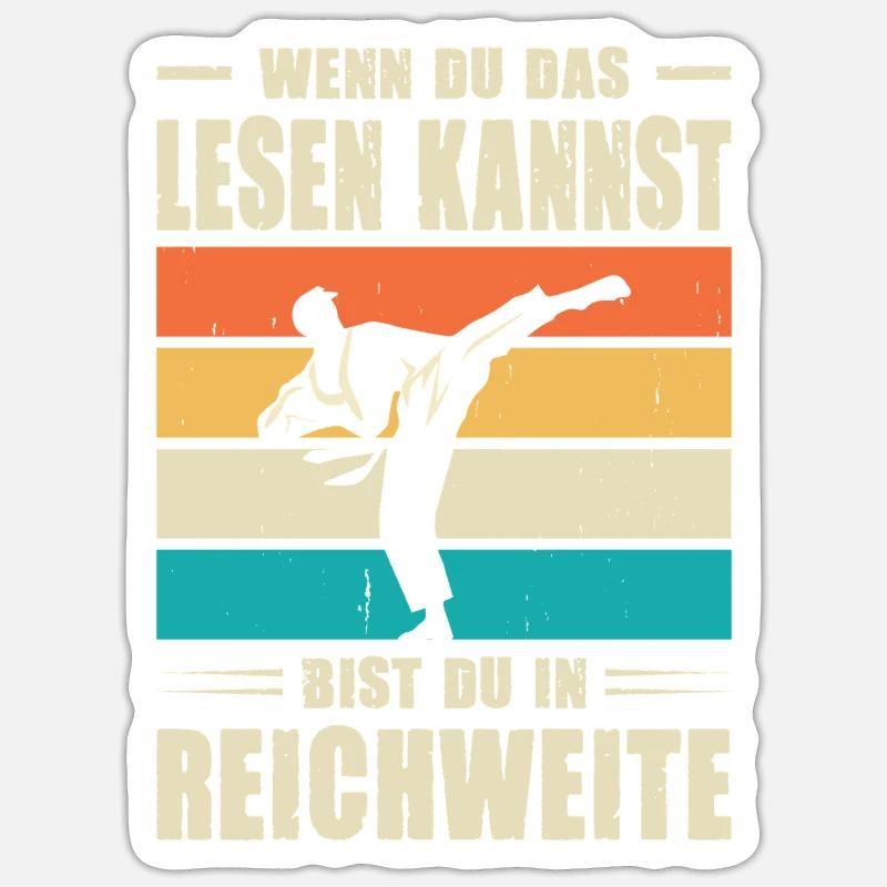 Karate Training Geschenke Karatetraining - Sticker Größe S (10 x 10 cm) - Mattweiß