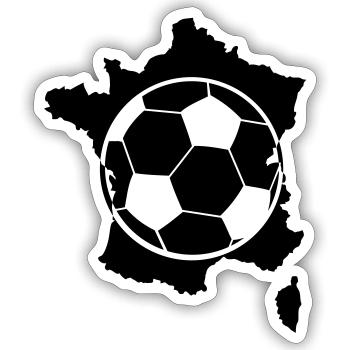 France Soccer Soccer - Sticker size S (10 x 10 cm) - white matte - Front