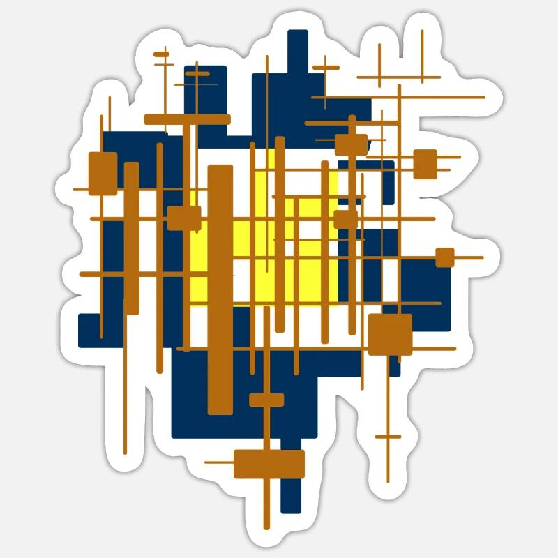 Abstract - Sticker size S (10 x 10 cm) - white matte