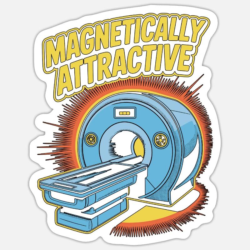 MRI Tech Magnetically Attractive Radiographer Sticker size S (10 x 10 cm)