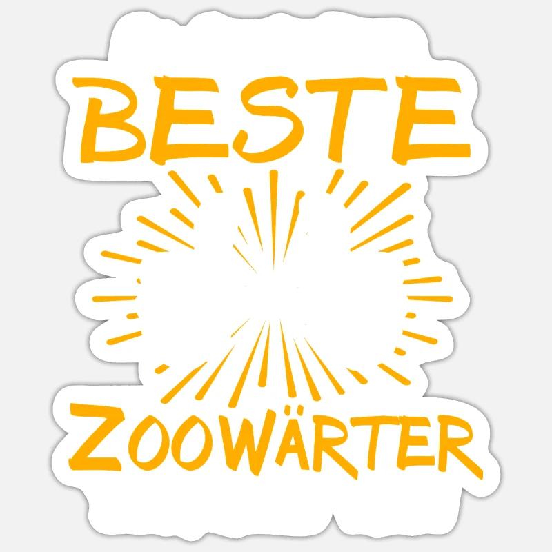 Zookeeper Gift Idea - Sticker size S (10 x 10 cm) - white matte