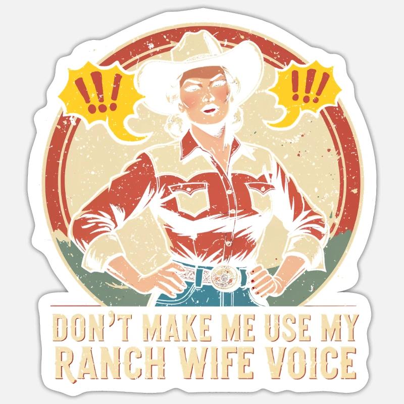 Ehefrau eines Bauern Mutter - Sticker Größe S (10 x 10 cm) - Mattweiß