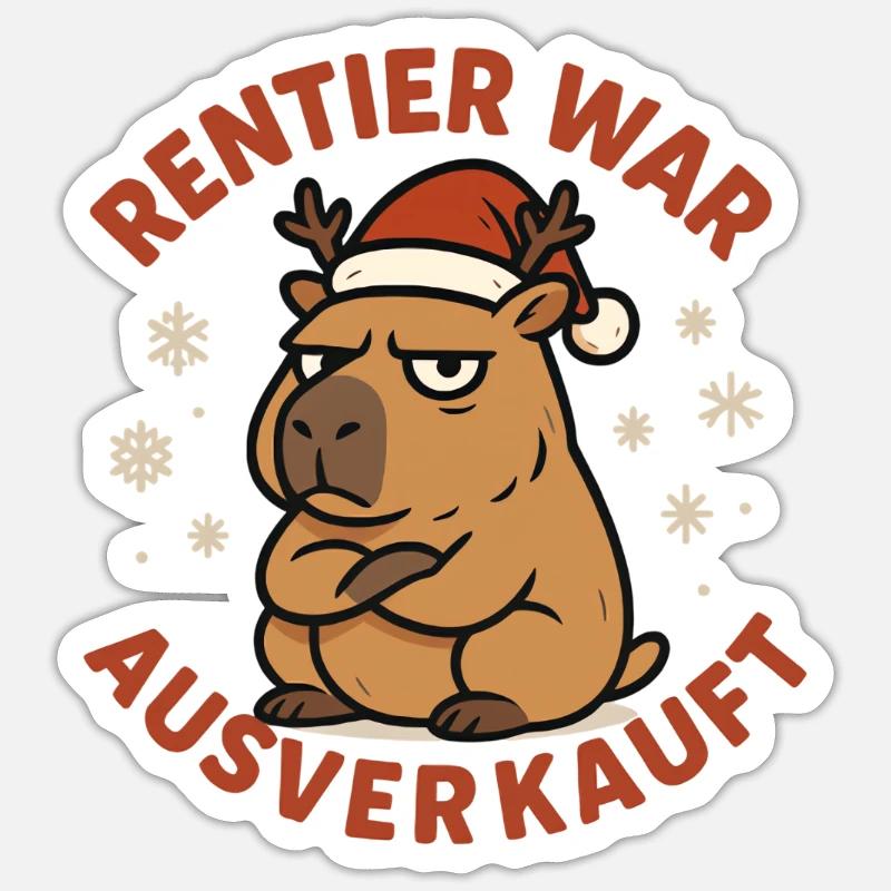 Malheureusement, Reindeer a vendu complet Capybara Sticker taille S (10 x 10 cm)