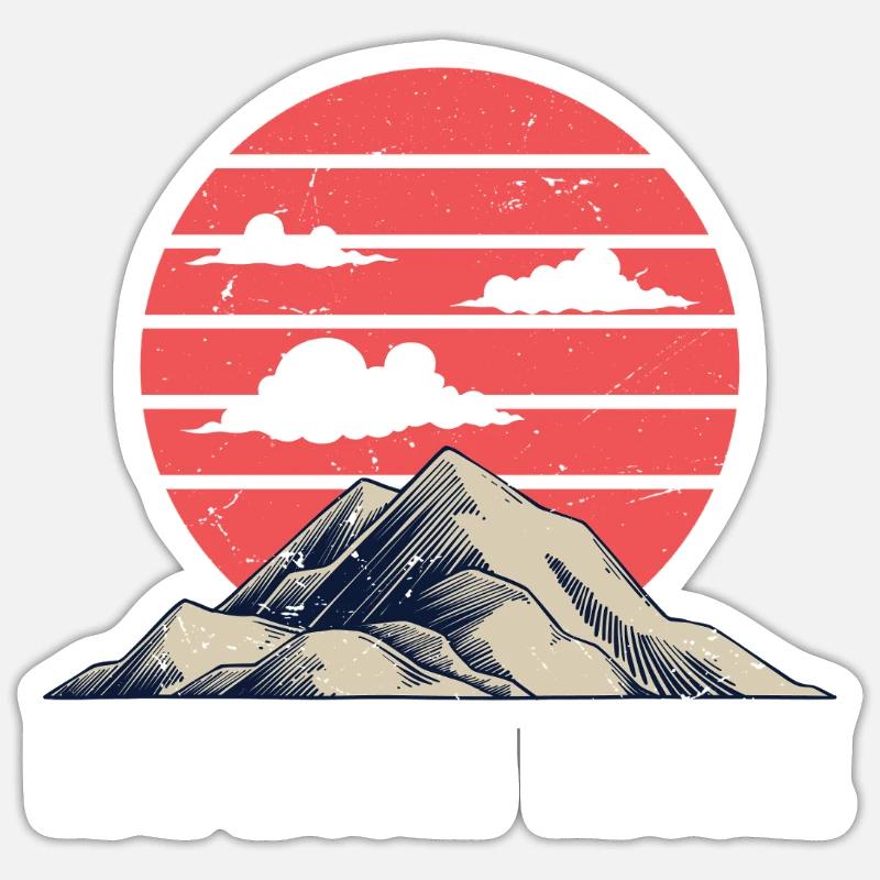 Mountain Explore more - Sticker Größe S (10 x 10 cm) - Mattweiß