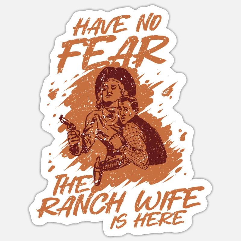Ehefrau eines Bauern Mutter - Sticker Größe S (10 x 10 cm) - Mattweiß