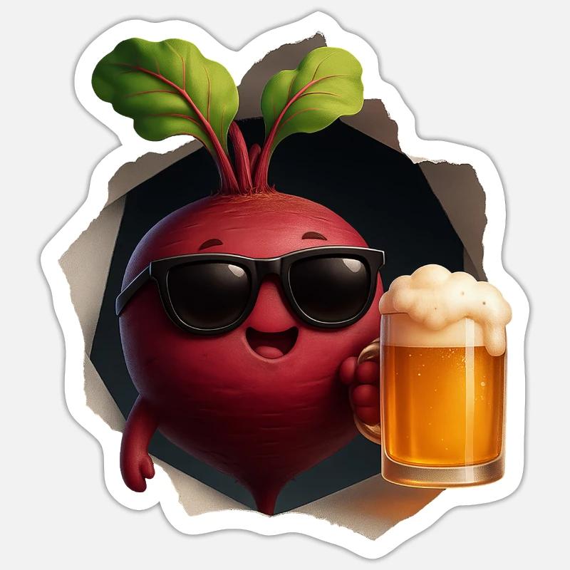 Beetroot beer Sticker size S (10 x 10 cm)