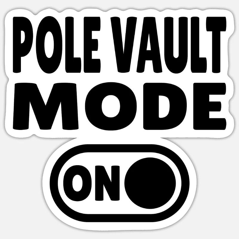 Mode saut à la perche ACTIVÉ – Stabhochsprung Sticker taille S (10 x 10 cm)
