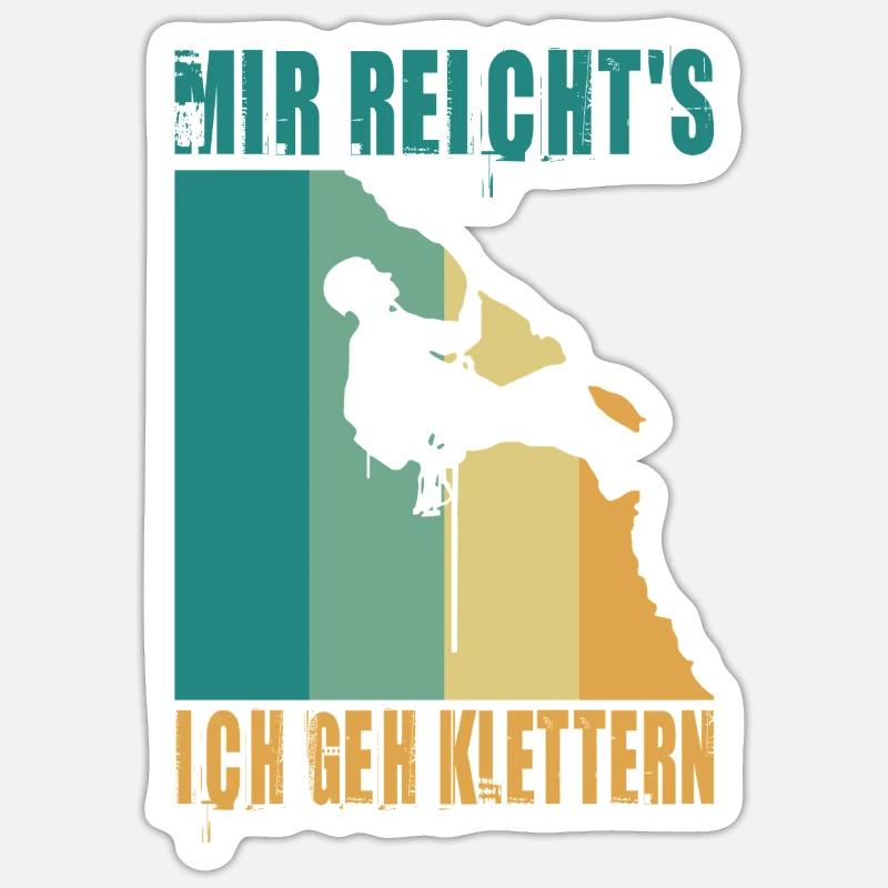 Bouldern Geschenke Klettern Kletterer Boulderer - Sticker Größe S (10 x 10 cm) - Mattweiß