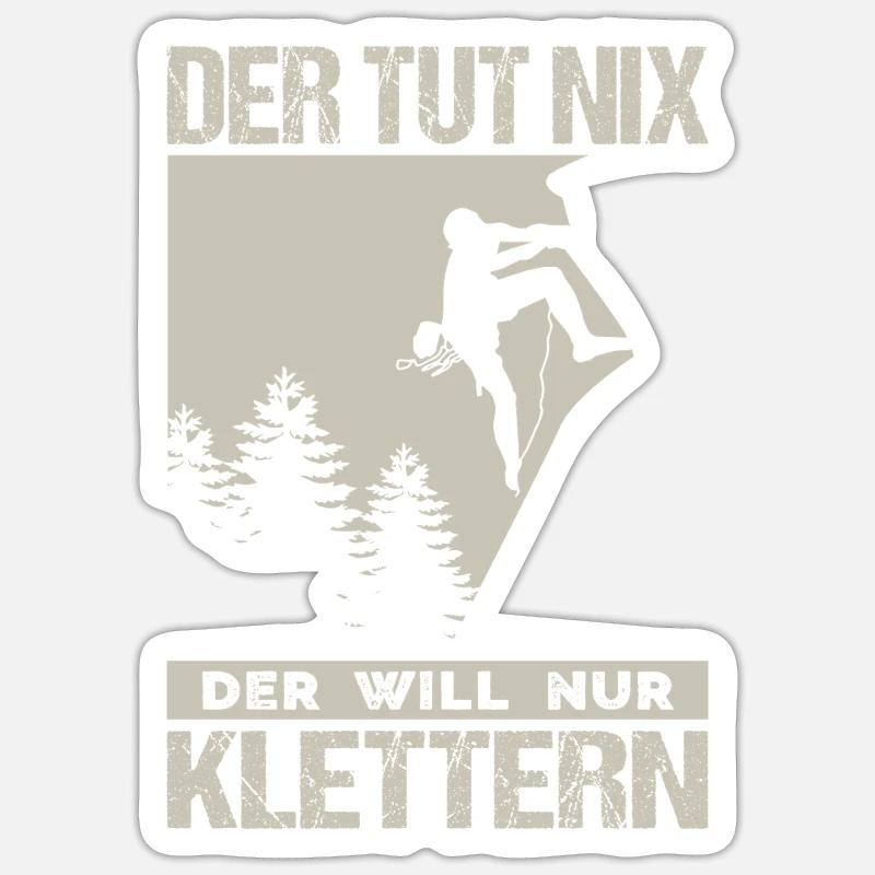 Cadeaux de bloc Escaladeur Escalader Boulderer - Sticker taille S (10 x 10 cm) - blanc mat