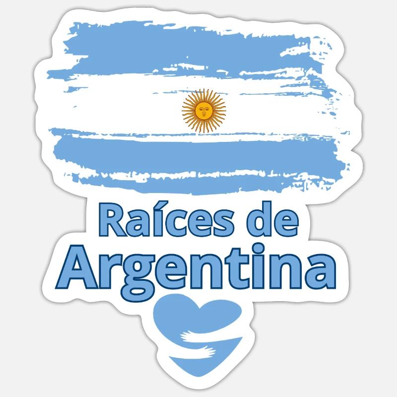 Argentiniens Wurzeln: Albiceleste Pride - Sticker Größe S (10 x 10 cm) - Mattweiß