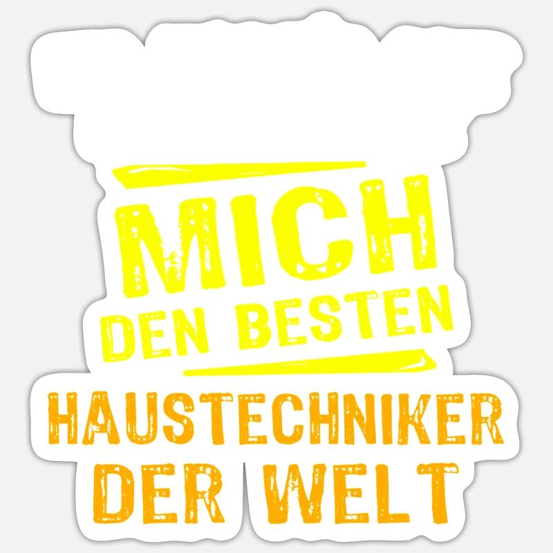 Don de technicien en maison - Sticker taille S (10 x 10 cm) - blanc mat