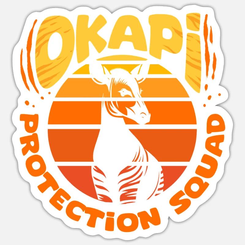 Okapi Protection Squad Sticker size S (10 x 10 cm)