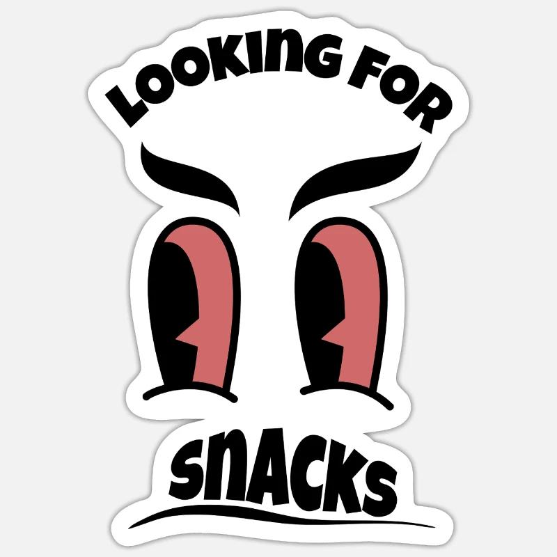 Looking for Snacks - Sticker size S (10 x 10 cm) - white matte