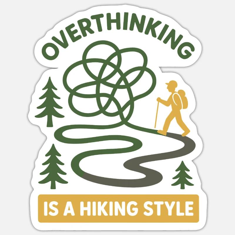 Remise à zéro mentale, Forest Walk Overthinker Sticker taille S (10 x 10 cm)