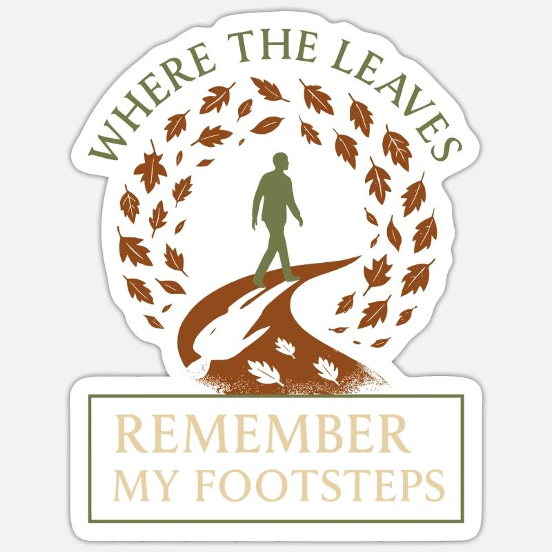 Forest Walk Overthinker Mental Reset - Sticker Größe S (10 x 10 cm) - Mattweiß