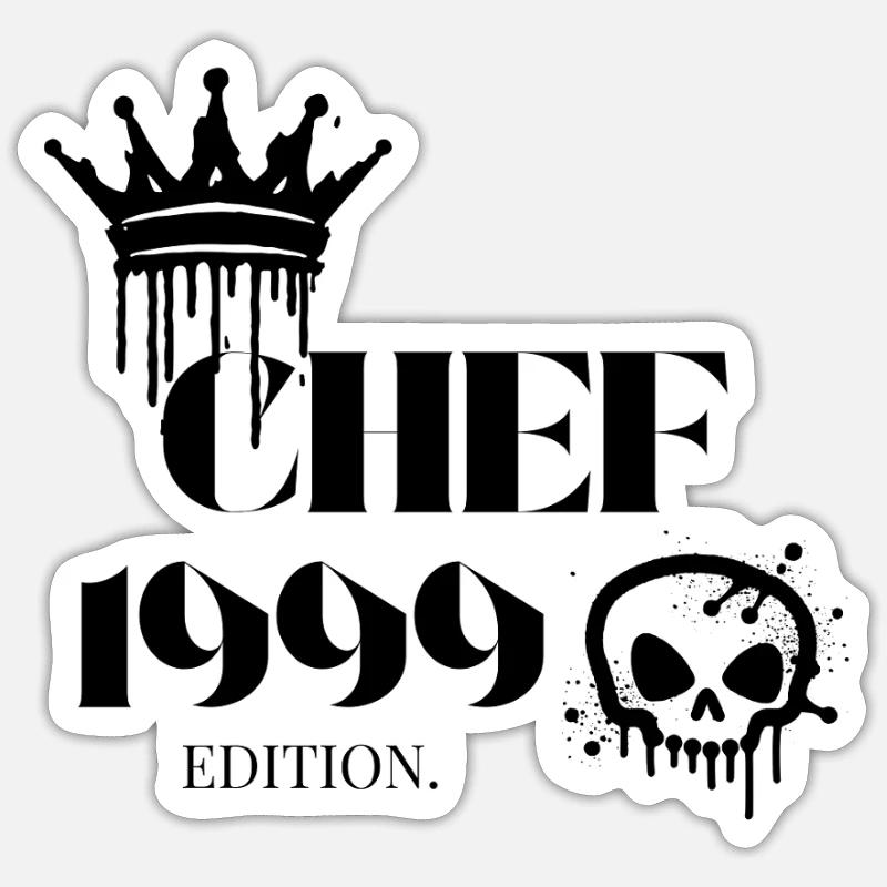 Édition Chef 1999 26e anniversaire Déclaration - Sticker taille S (10 x 10 cm) - blanc mat