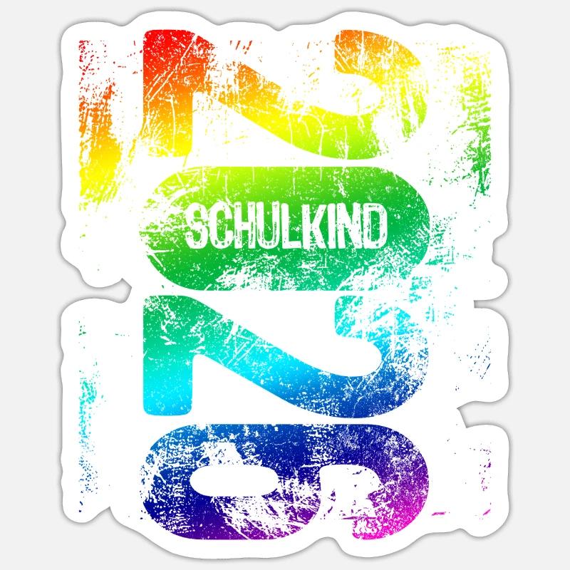 Schulkind 2026 - Einschulung - Erstklässler - Sticker Größe S (10 x 10 cm) - Mattweiß