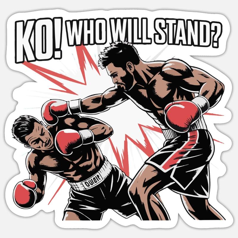 Explosion graphique de boxe par KO Showdown Sticker taille S (10 x 10 cm)