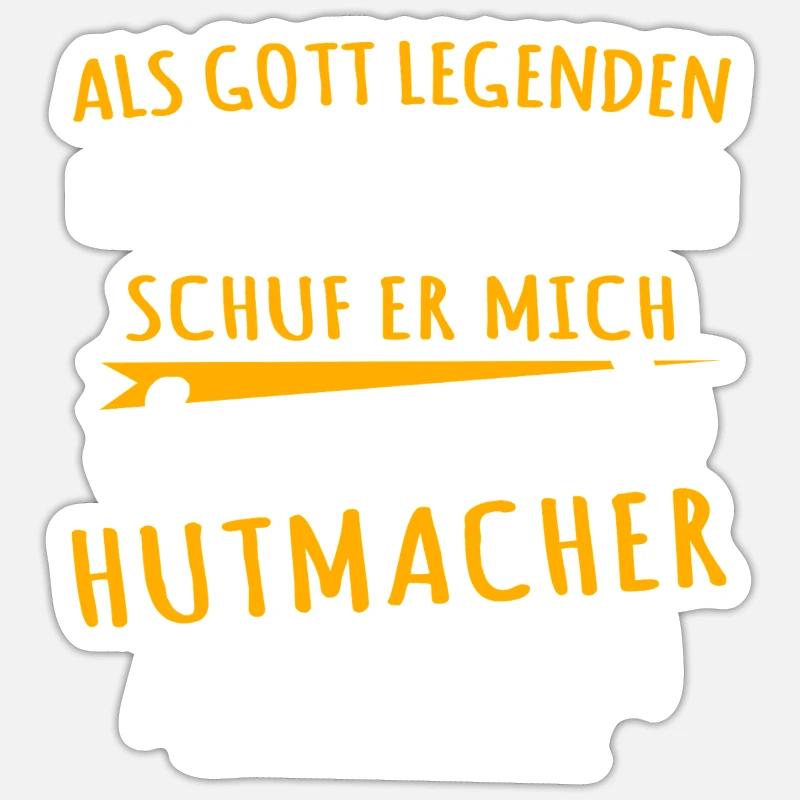Chapelier - Sticker taille S (10 x 10 cm) - blanc mat
