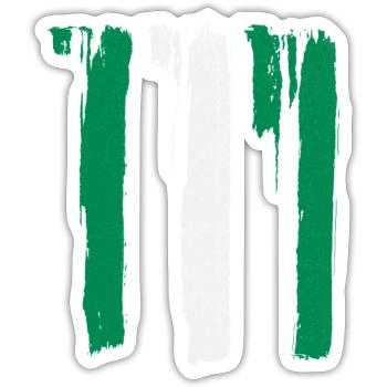 Nigeria flag - Sticker size S (10 x 10 cm) - white matte - Front