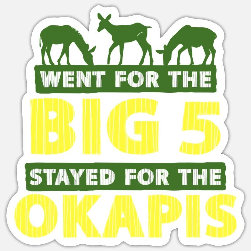 Okapi Animal - Sticker size S (10 x 10 cm) - white matte