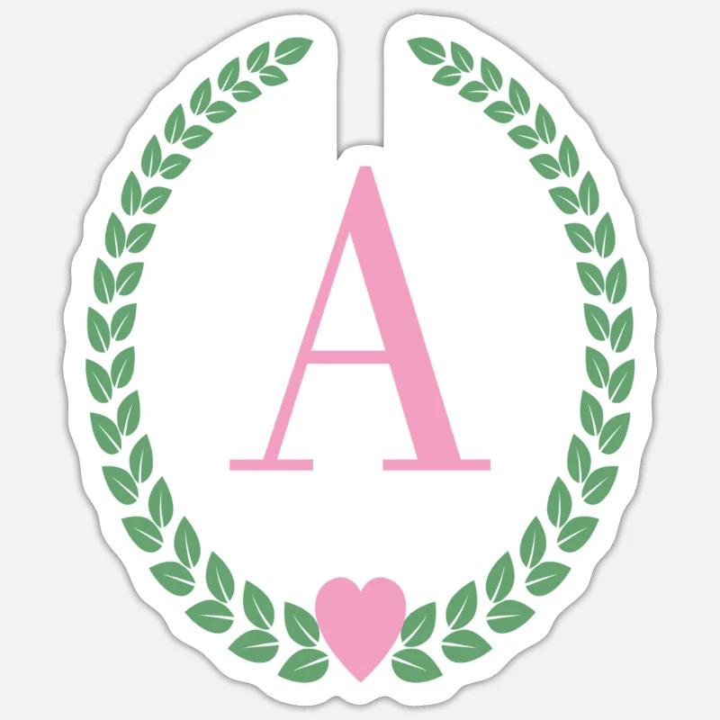 Letter A monogram Sticker size S (10 x 10 cm)