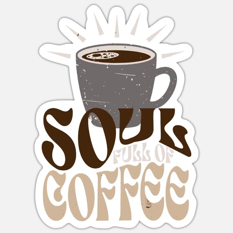 Amateurs de café - Diction - Sticker taille S (10 x 10 cm) - blanc mat