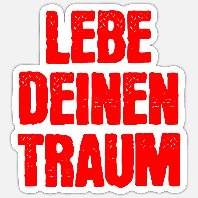 Vis ton rêve - Sticker taille S (10 x 10 cm) - blanc mat