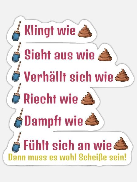 Klingt wie, Sieht aus wie ... - Sticker Größe S (10 x 10 cm) - Mattweiß