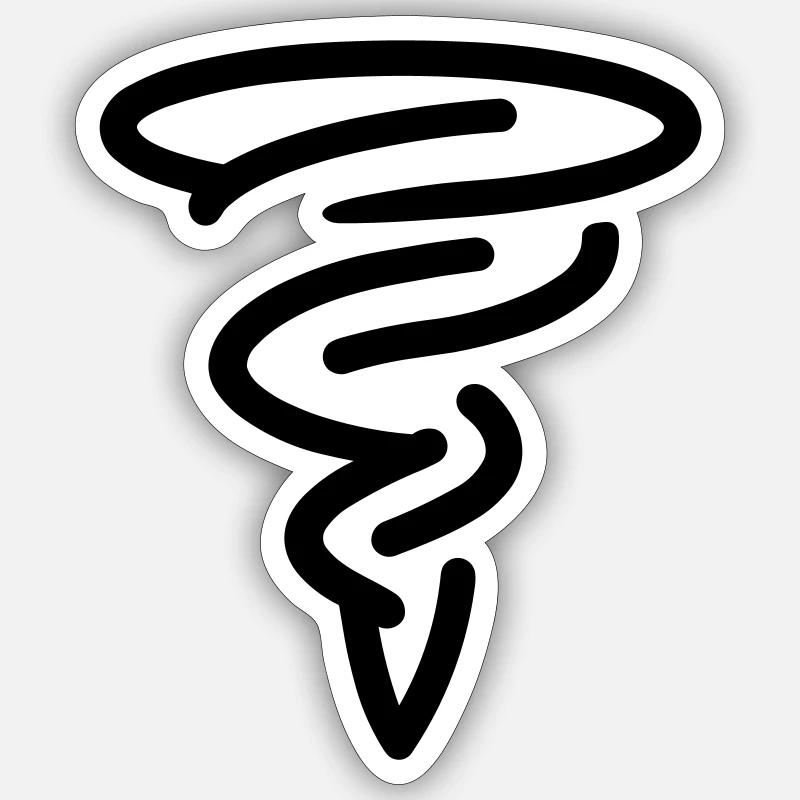 tornado - Sticker size S (10 x 10 cm) - white matte