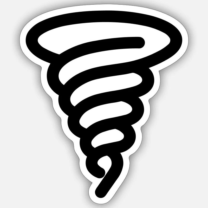 tornado - Sticker size S (10 x 10 cm) - white matte