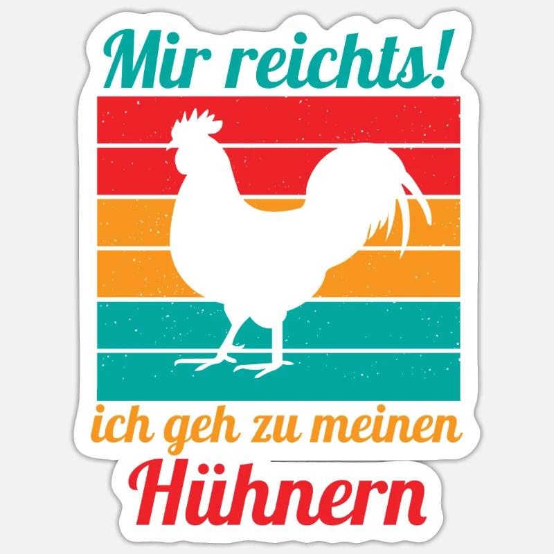 chickens chicken farmer farmer chicken - Sticker size S (10 x 10 cm) - white matte