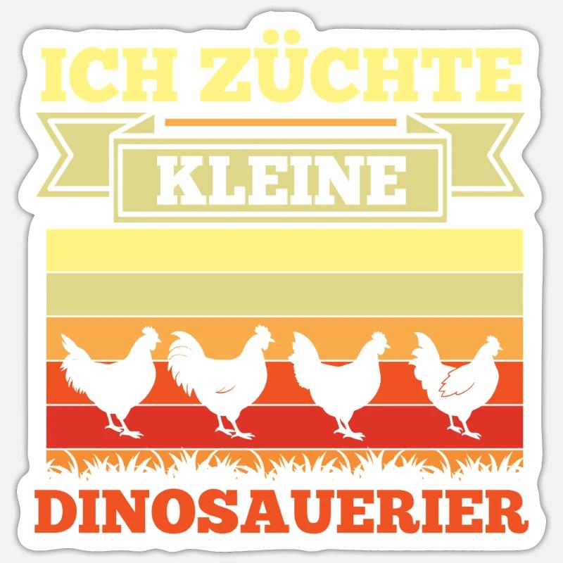 Hühner Hühnerbauer Bauer Landwirt Huhn - Sticker Größe S (10 x 10 cm) - Mattweiß