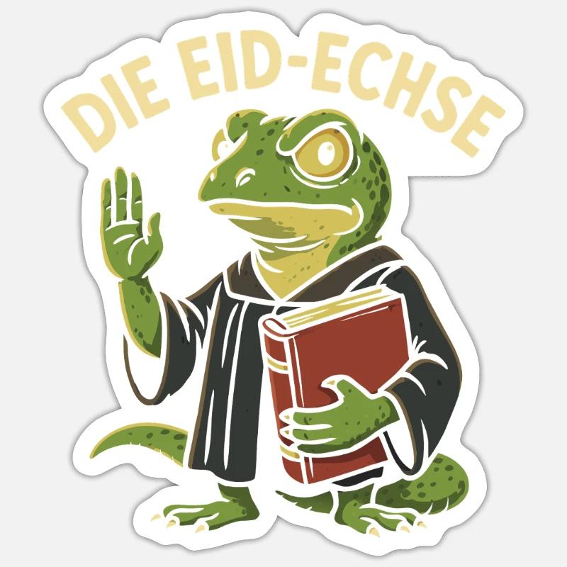 The Eid lizard as a funny judicial gag Sticker size S (10 x 10 cm)