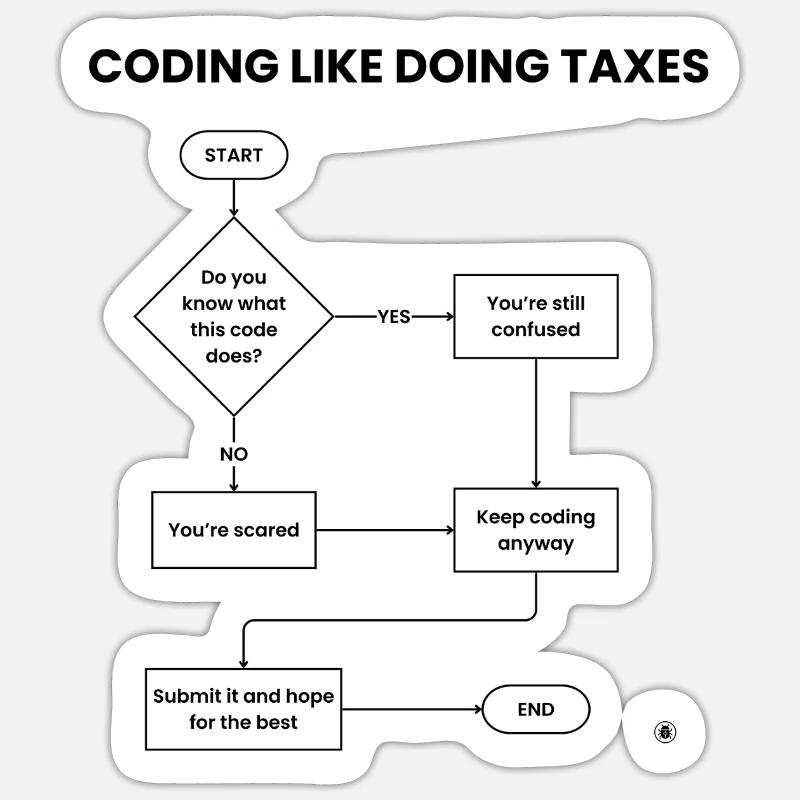 Codierung wie Steuererklärung – Hope Gift einreichen Sticker Größe S (10 x 10 cm)