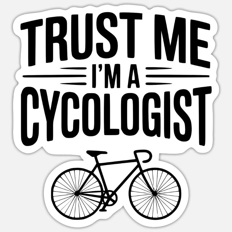 Glaub mir, ich bin Zykologe - Sticker Größe S (10 x 10 cm) - Mattweiß