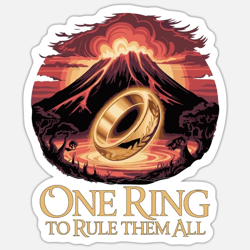 Volcanic Ring Crest - Sticker size S (10 x 10 cm) - white matte