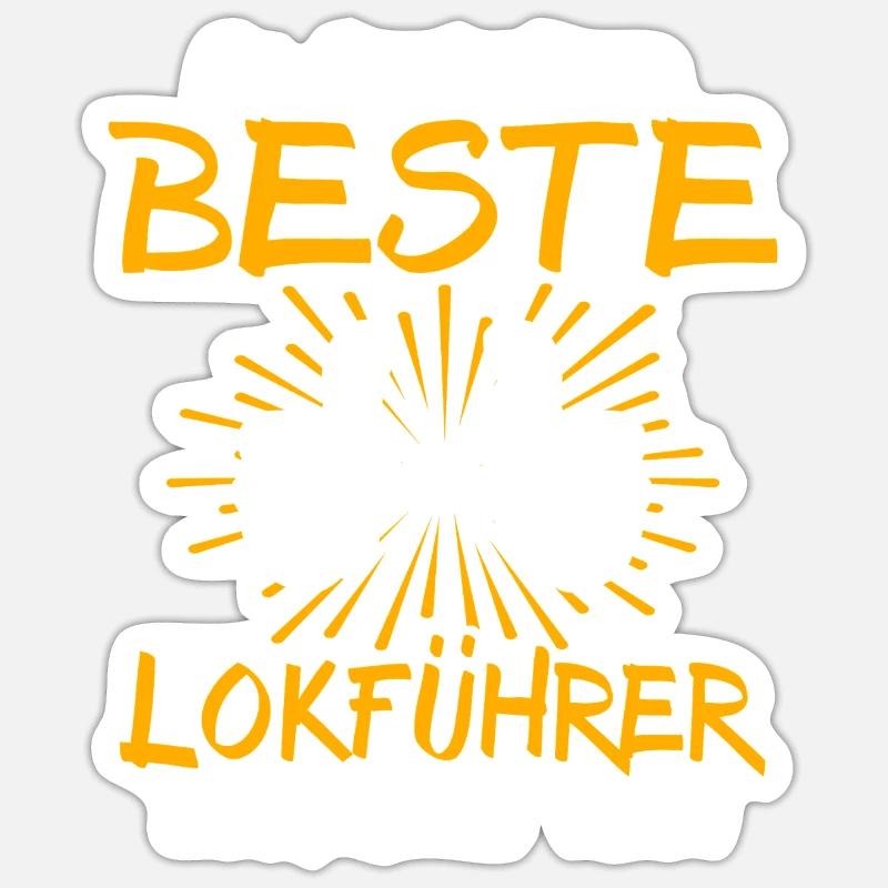 Lokführer Geschenkidee - Sticker Größe S (10 x 10 cm) - Mattweiß