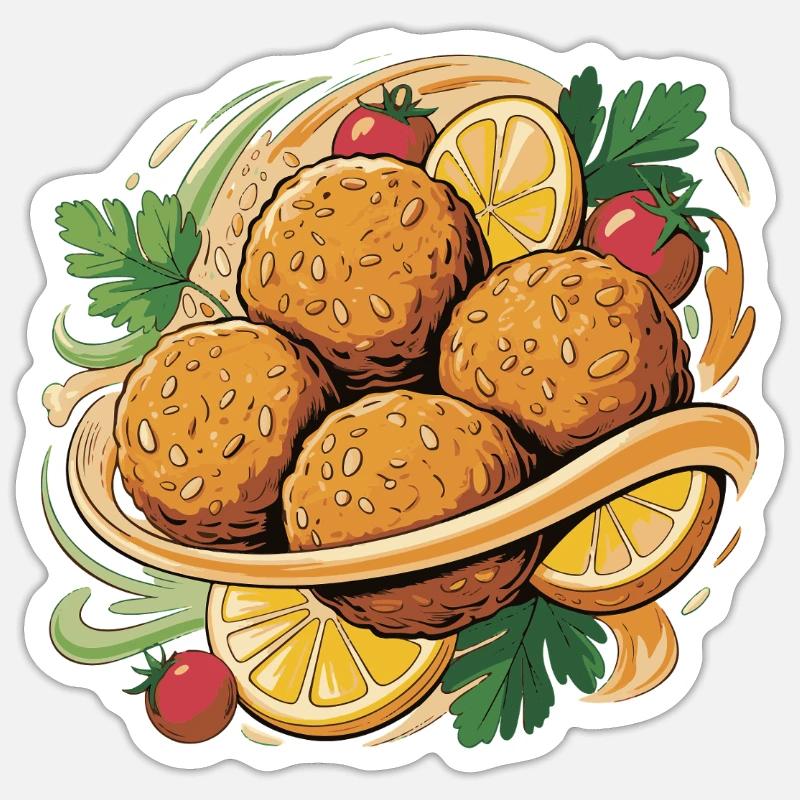 Crispy croquettes with a citrus note Sticker size S (10 x 10 cm)