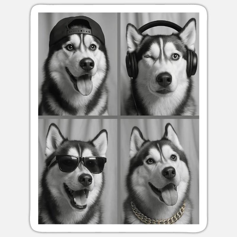 Husky - Sticker size S (10 x 10 cm) - white matte