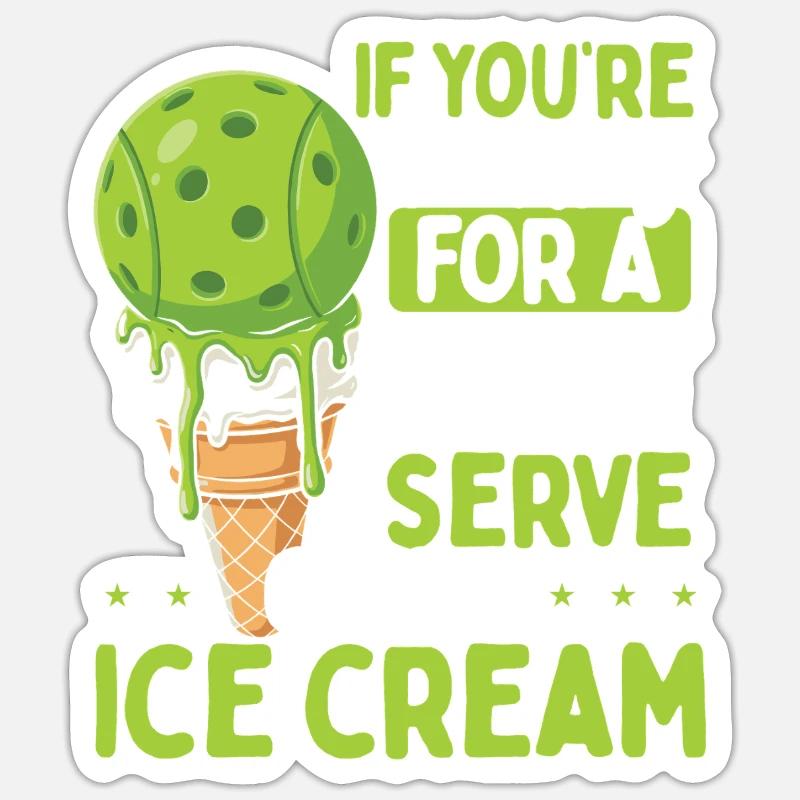 Soft-Eis-Wortspiel-Tee Sticker Größe S (10 x 10 cm)